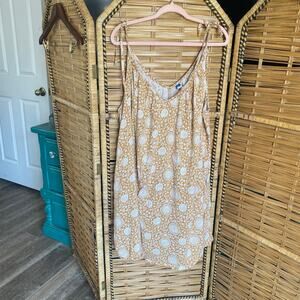 Old Navy Plus size 3X Mustard Yellow Floral Tie Strap Sundress with Pockets